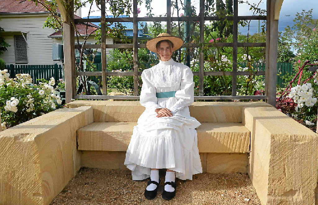 LADY IN WHITE: Anu Woodruss Becker will greet guests at the anniversary celebrations dressed in the traditional white of a young lady in the early 1900’s. LADY IN WHITE: Anu Woodruss Becker will greet guests at the anniversary celebrations dressed in the traditional white of a young lady in the early 1900’s.